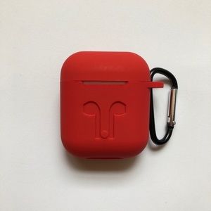 New Apple AirPod Case Cover-RED free earslips